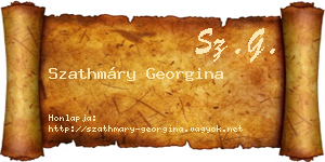 Szathmáry Georgina névjegykártya