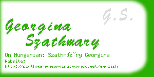 georgina szathmary business card